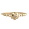 Elegant Heart Shaped Gold Plated Ring For Women Durable Alloy Finger Rings Jewelry Gift Alternative Sizes 5 To 11