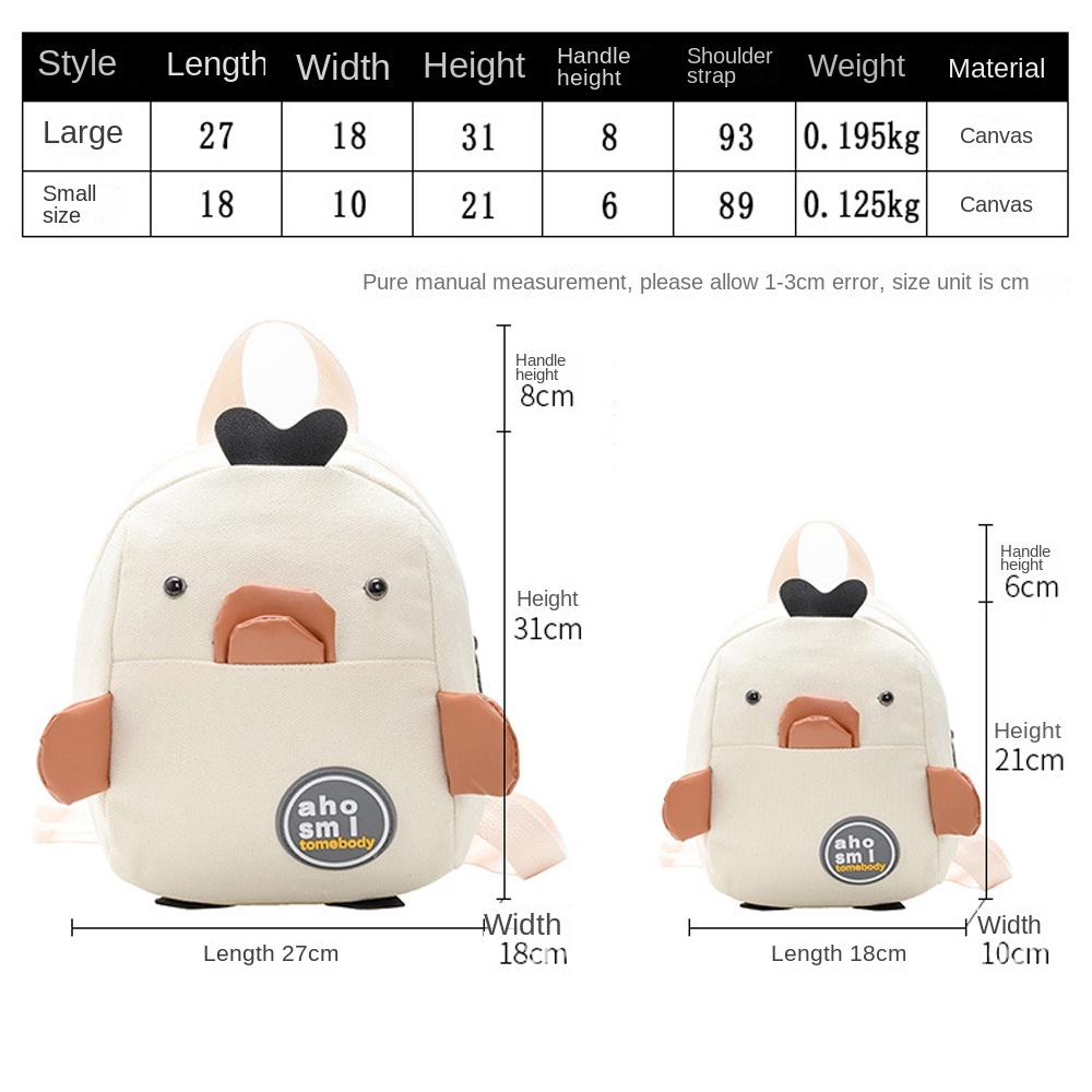 Cartoon Duck Toddler Backpack Large Capacity Cartoon Shoulder Bag Children's School Bag  Gift