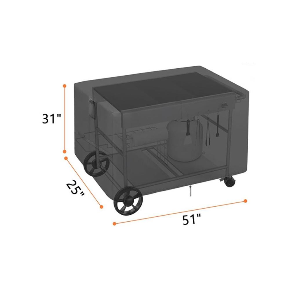 600D Oxford Fabric Grill Cover for Flat Top Propane Griddle Fits ForTRAEGER Flatrock with Elastic Bottom and Handles