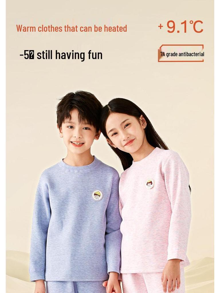 Dětský termo pyžamový set s fleecovou podšívkou na podzim/zimu - Unisex jednodílný