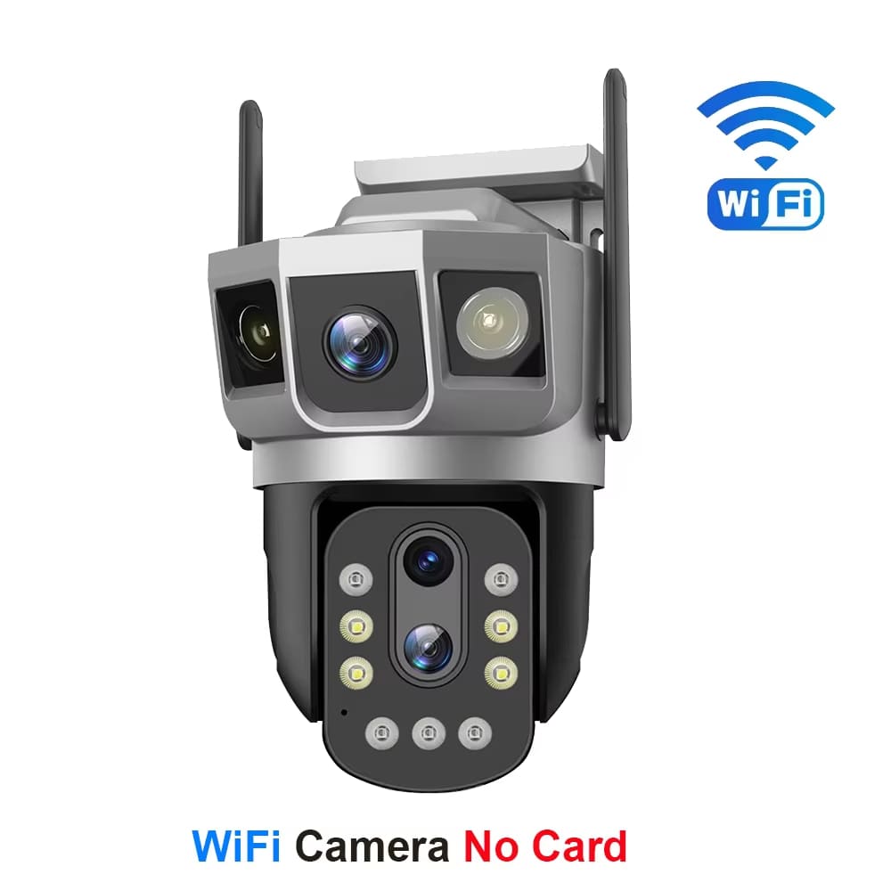 12MP Drei Bildschirme 4G/WiFi IP Kamera 10x Optischer Zoom PTZ Auto Tracking Farbe Nachtsicht Drahtlose Sicherheit Schutz Monitor WIiFi Camera