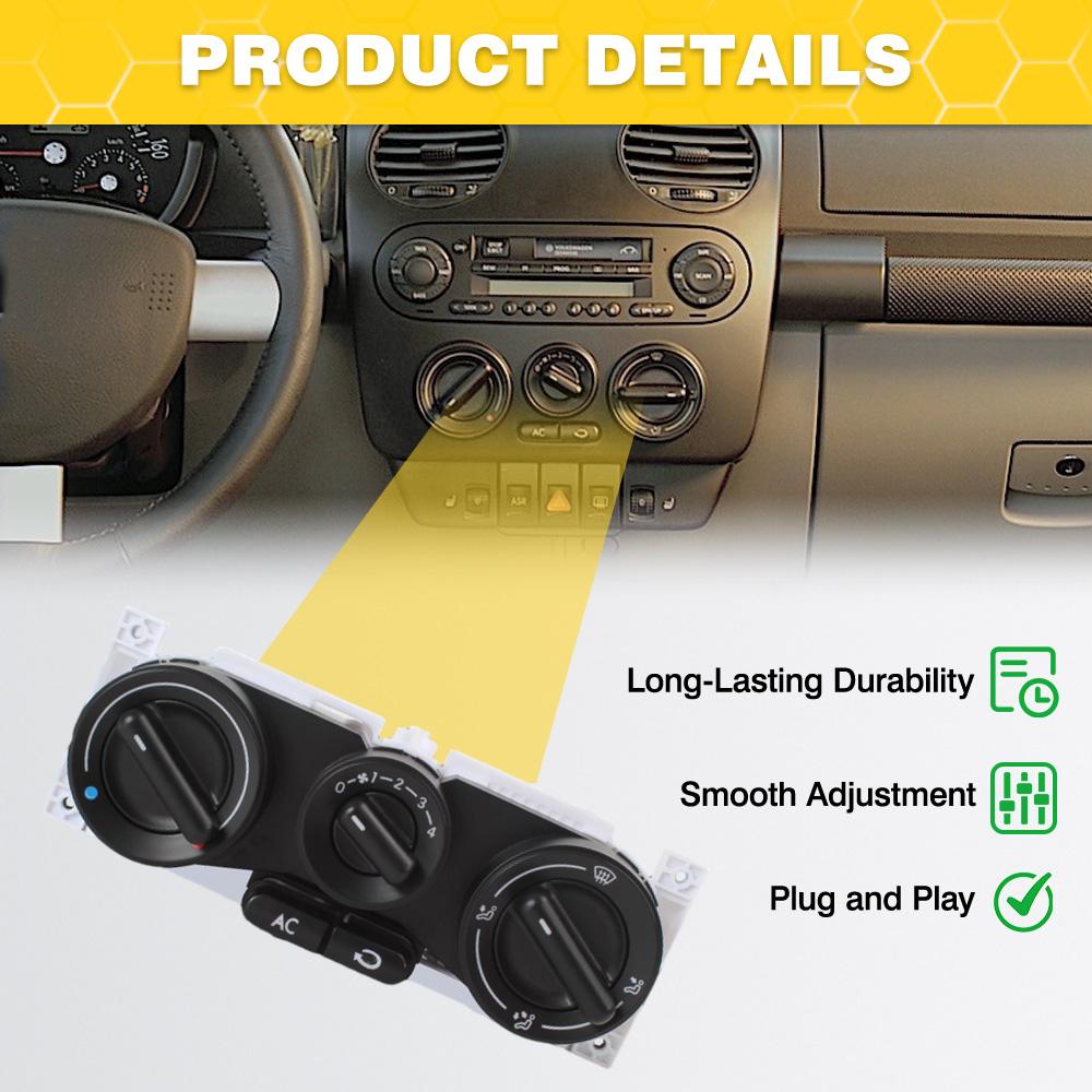 599-153, 599153  5 and 7 Pins  Climate Control Module for Volkswagen Beetle 1998-2010