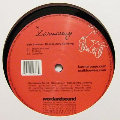 12inch Record MAIK LOEWEN - Backcountry Camping KR32 Karmarouge 2008 Germany Dance & Electronica Used