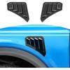 RT-TCZ for Bronco Front Side Fender Vents Trim Compatible with Ford Bronco 2021-Present Black Exterior Accessories 2pcs