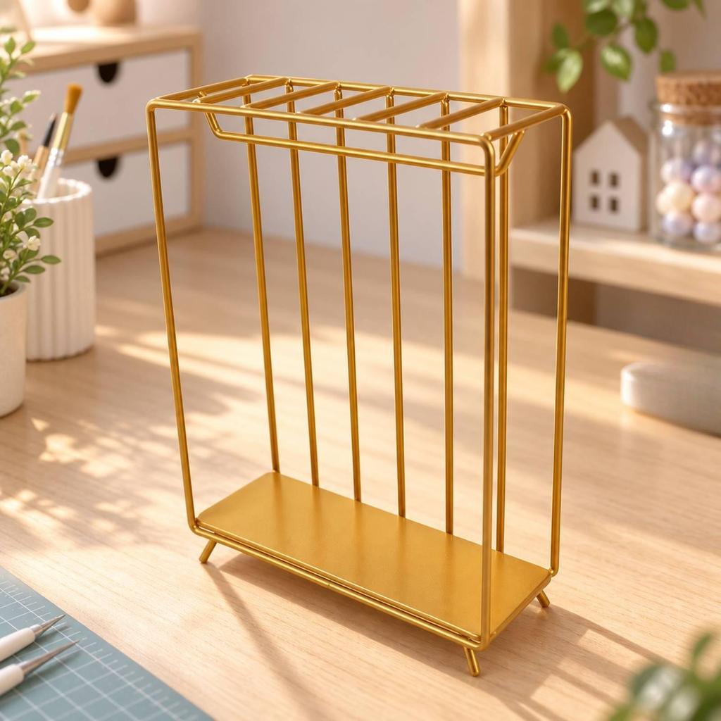 Miniature Painted Metal Wardrobe Rack Open Frame Dollhouse Garment Freestanding