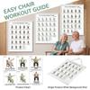 Chair Yoga Guide Wall Decal for Seniors - Fabric Sticker for Home Gym Living Room Decor