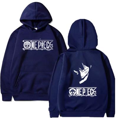 One Piece Anime Herren Sweatshirt Monkey D. Luffy Bedruckte Unisex Pullover Hoodies Damen Oversized Harajuku Kapuzenpullover