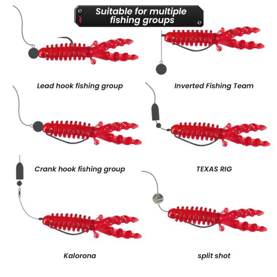 10Pcs Fishing Artificial Lures Soft Baits Realistic Looking Bright Colors Outdoor Fishing Swimbaits Bionic Lures