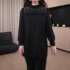 Spring Lace Blouse - High-End Light Luxury Loose Fit for Plus Size Women
