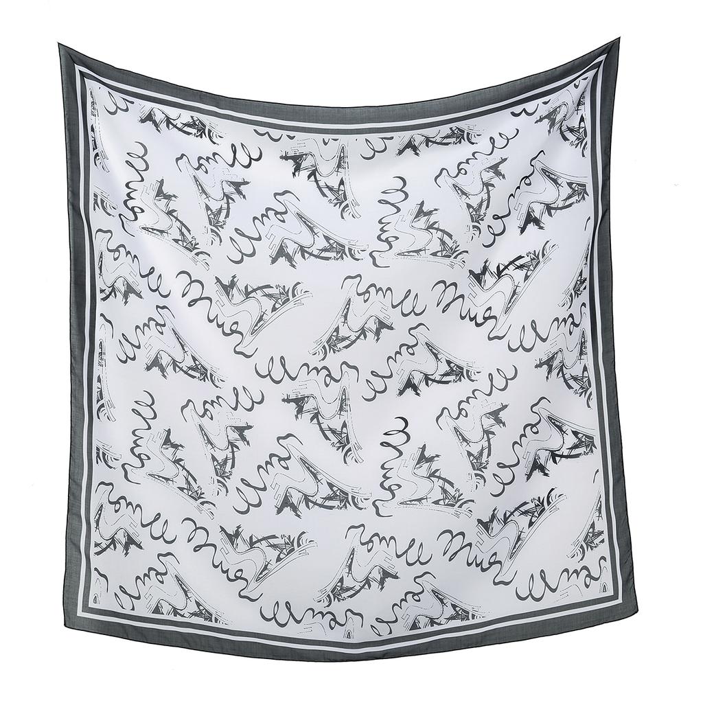 Nuovo foulard quadrato 110 con stampa floreale per donna, hijab musulamani, scialle, fazzoletto, foulard, fascia per capelli, bandana, fasce per capelli