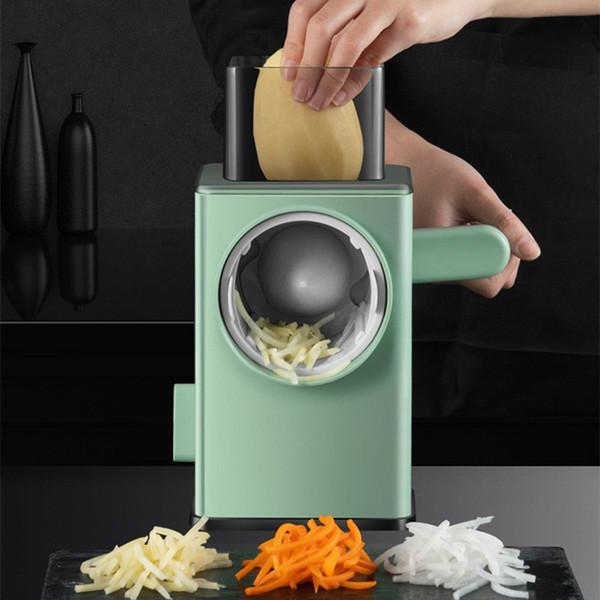 Multifunction Vegetable Slicer Manual Home Kitchen Accessories Grater Vegetable Chopper 3 In 1 Round Cutter Potato Spiralizer