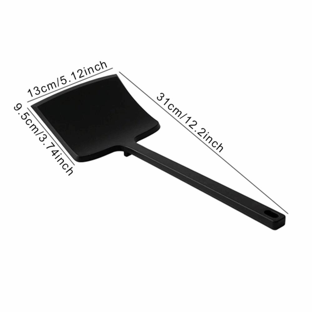 Heat Resistant Silicone Japanese Omelet Spatula Widening Shovel Head Anti-scalding Fried Egg Shovel Hanging Hole Extended Handle