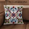 2D Exquisite Floral Patterned Decorative Pattern Cushion Cover Suitable For Sofa Bedroom Car Pillow Cover