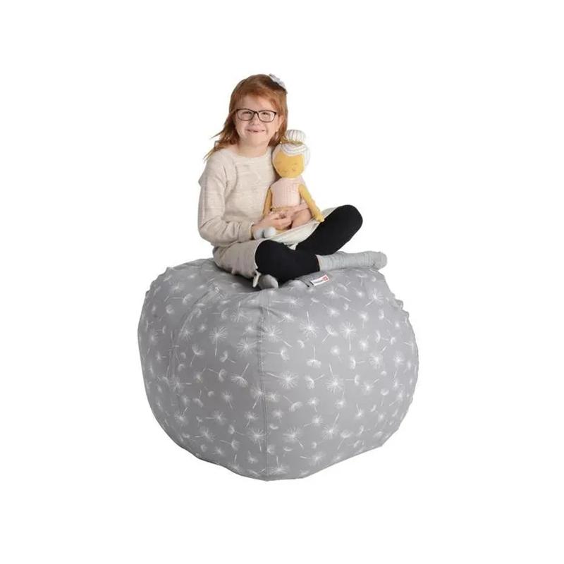 Printed Children s Plush Toy Storage Beanbag Set Comfortable Lazy Sofa Beanbag Storage Stuffed Chair Children s Toy Zipper 18 Inch одуванчиковый