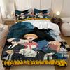 Anime Chainsaw Man 3D Print Bedding Set 3pcs Kids Duvet Cover with Pillowcase for Boys Teens Bedroom Single/Double Gift