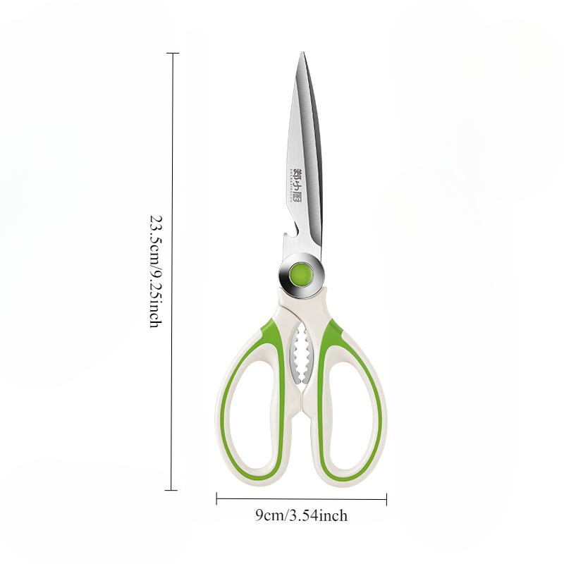 Multifunctional stainless steel kitchen scissors strong chicken bone scissors household extended models of food scissors barbecu