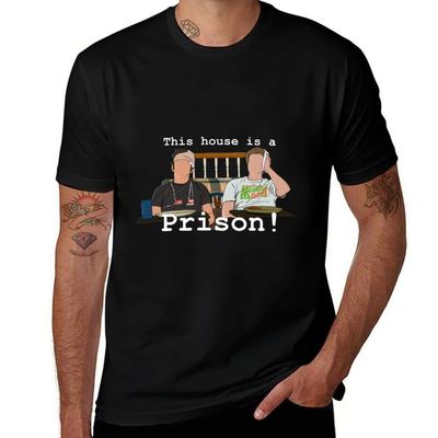 Camiseta Hombres Step Brothers Película Esta Casa Es Una Prisión camiseta hombre diseñador camiseta anime camiseta algodón 100% Camiseta