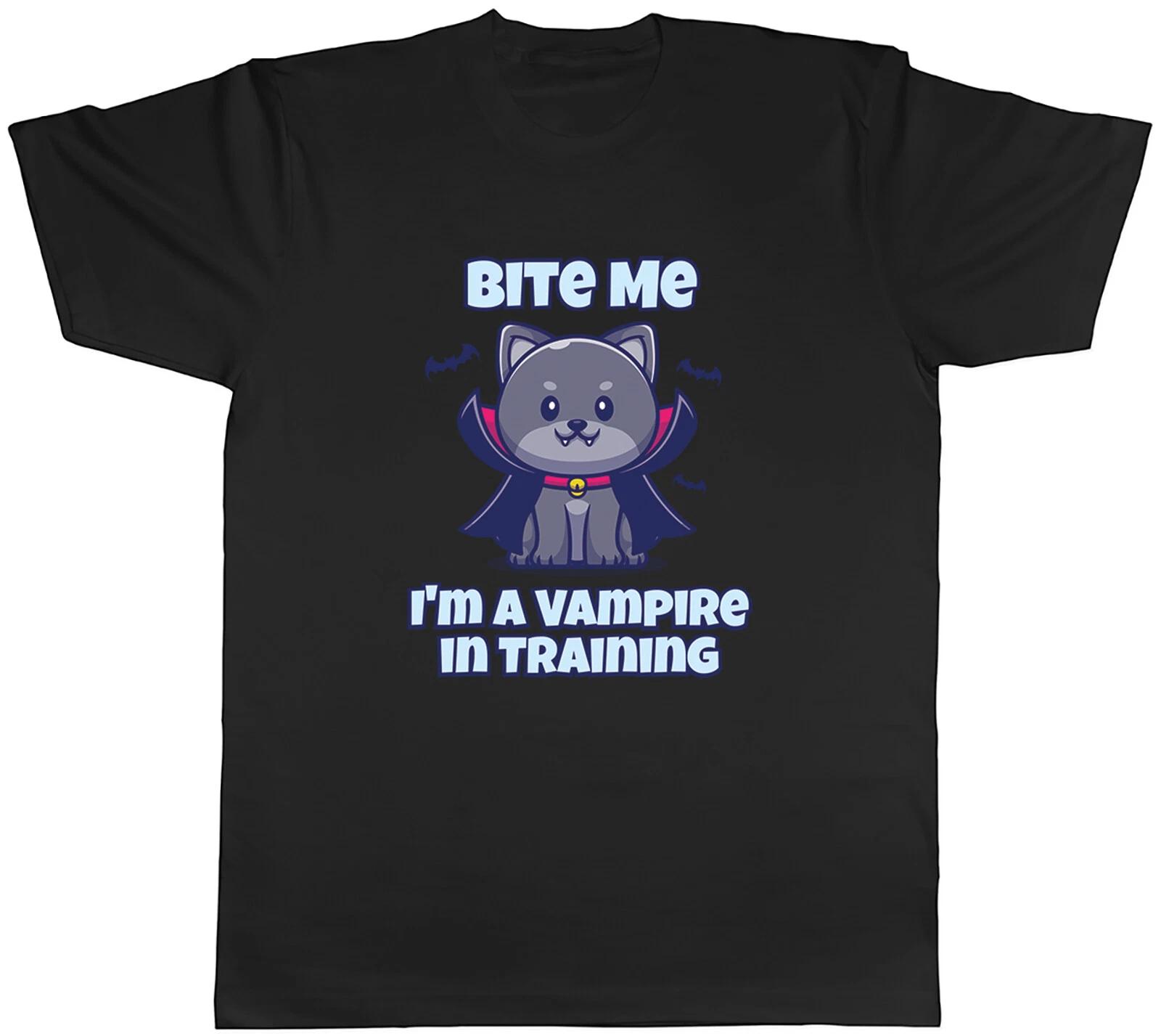 Bite Me Halloween Mens T-Shirt I m a Vampire in Training Unisex Tee Gift XXXXL