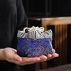Vintage Teaware Storage Bag Outdoor Travel Ceramic Teacups Cotton and Linen Drawstring Cloth Bags Kung Fu Tea Accessories