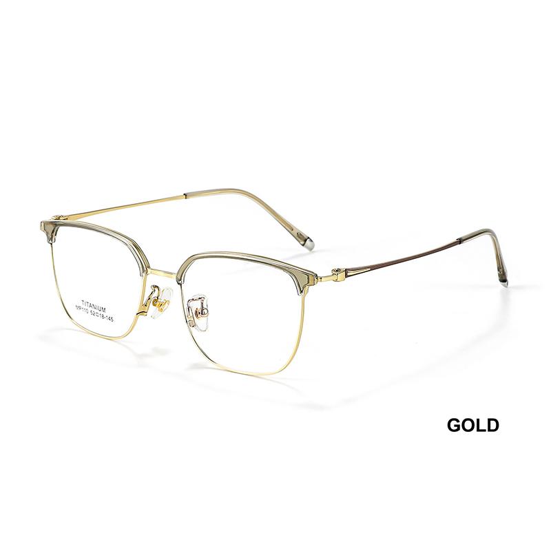 

Ultra-Light Retro Square Eyebrow Glasses Frame Men s Business Casual Eyeglasses Refined And Fashionable Plain Face Spectacles золотой