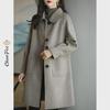 Women's Wool Coat: 2025 Spring/Autumn Korean Style Slim Fit, Medium-Long Length