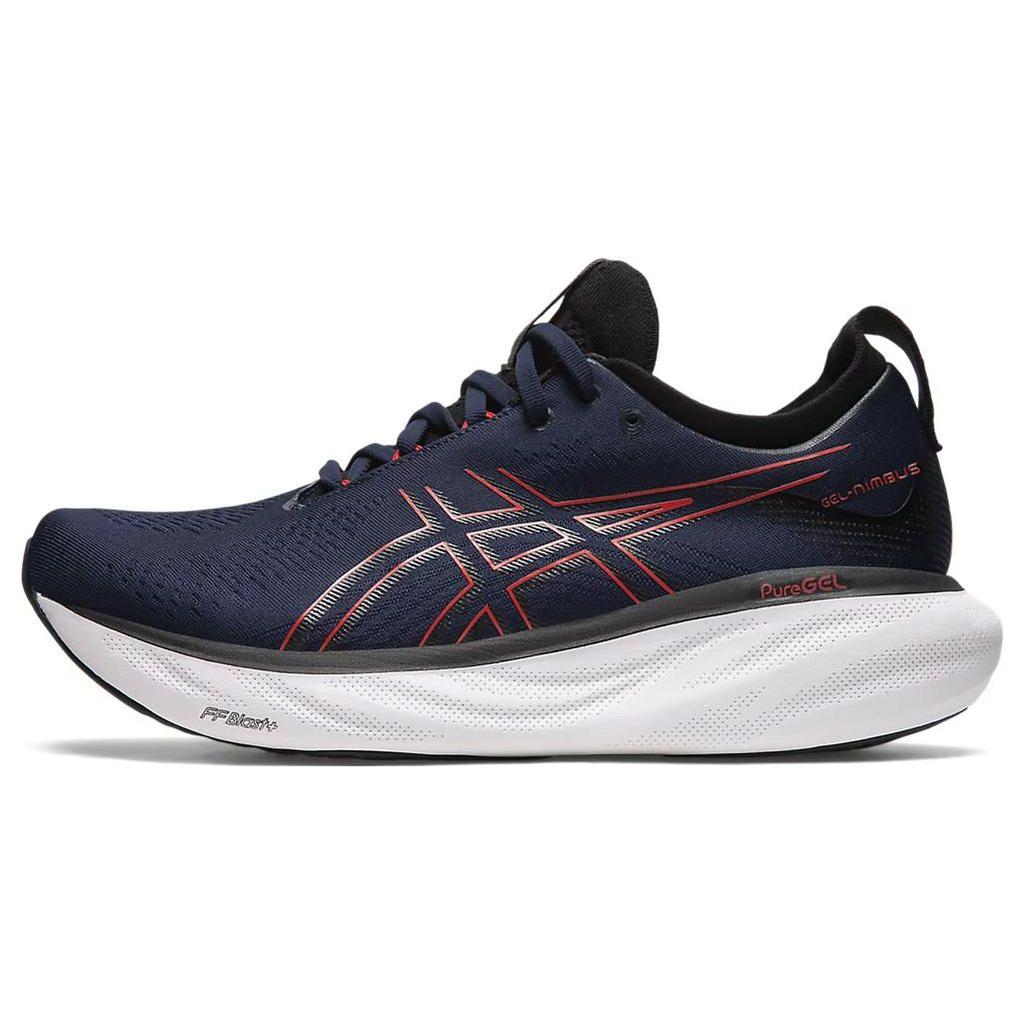 Asics Gel Nimbus 25 Midnight Electric Red Men Sneakers Blue 1011B547-401
