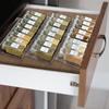 2pcs Drawer Tray Drawer Spice Organizer Stackable Transparent Display Rack  Kitchen
