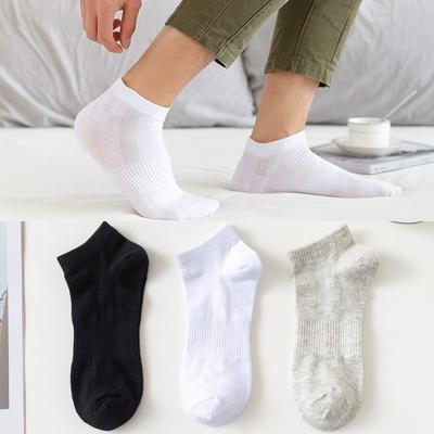 Men's New Spring and Summer Mesh All Match Pure Color Waist Breathable Boat Socks