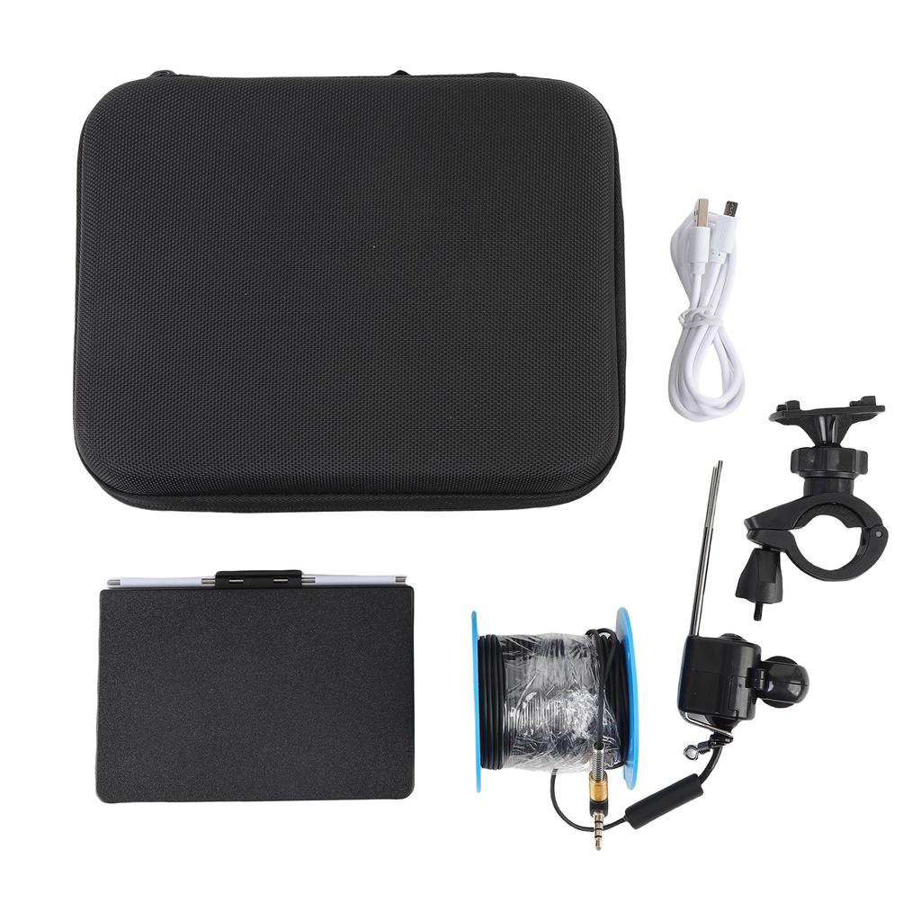 1080P Underwater Fish Finder 4.3 Inch Screen Temperature Sensing Fishing Camera Fishing Probe 30m Cable Length with