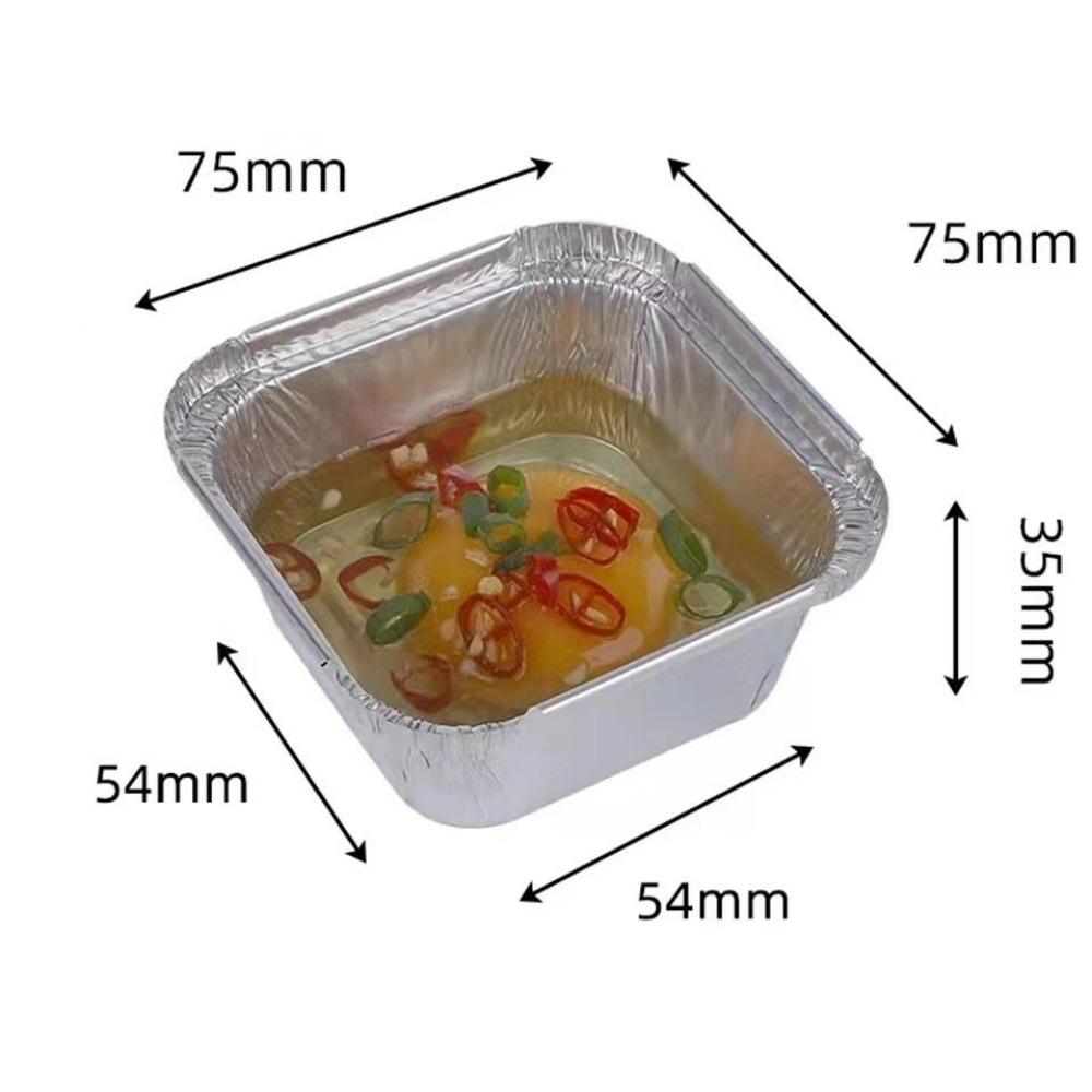 

125 шт одноразовый алюминиевый фольгированный пищевой контейнер алюминиевый фольгированный поднос квадратной формы аксессуары для барбекю крышка ланч-бокс кухонные принадлежности 10pcs