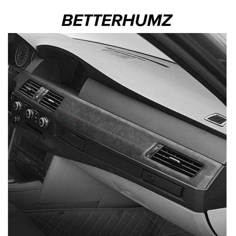 For BMW E60 Series 5 2004-2010 Dashboard Panel trument Trim Frame Sticker Cover Made of Alcantara Car Auto Interior Accessory