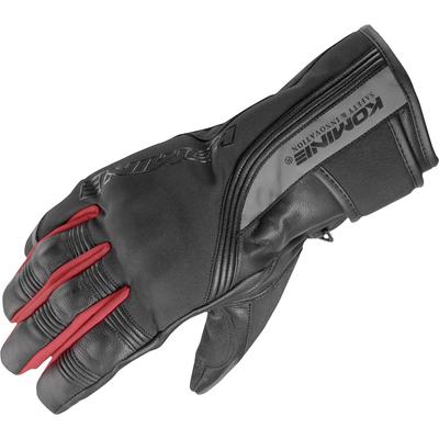 Luvas de Inverno Touring Protetoras para Motocicletas L 1281 Impermeáveis Proteção contra Frio Material Elástico de Carbono Protetor para Preto/Vermelho GK-836