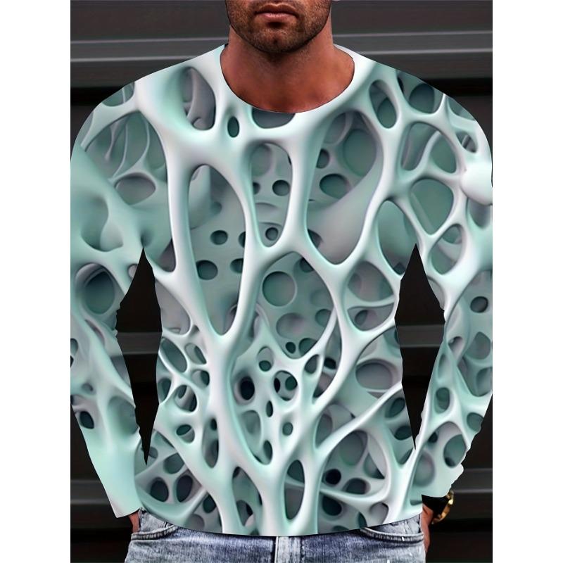 

Футболка большого размера для мужчин с 3D-принтом, футболки с длинным рукавом для мужчин, мужская одежда 5XL