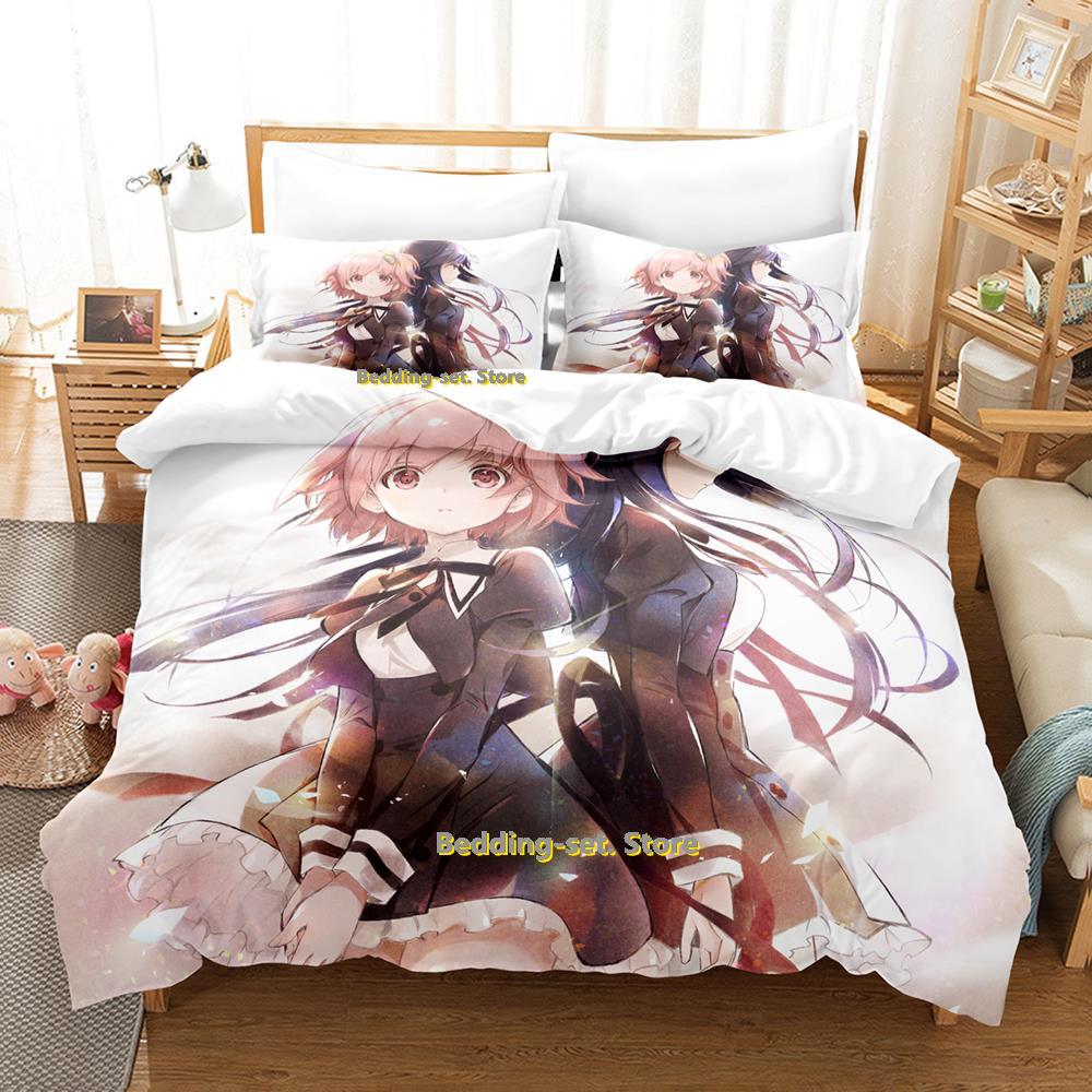 Assault Lily Bouquet Bedding Set Single Twin Full Queen King Size Bed Set Adult Kid Bedroom Three-Piece Suits Anime Bed Sheet Se