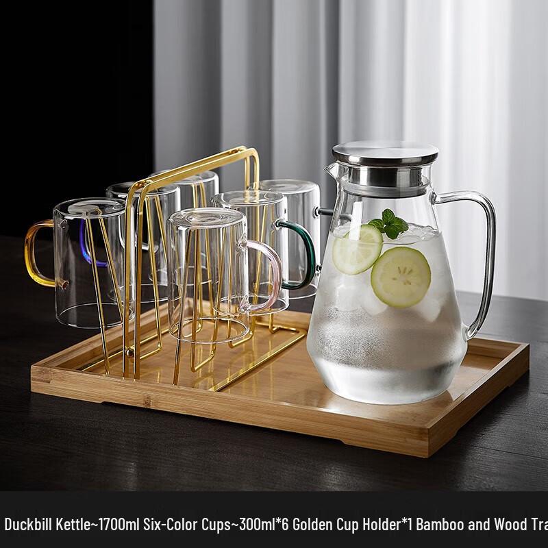 Borosilicate Glass Teacup Set with Handle