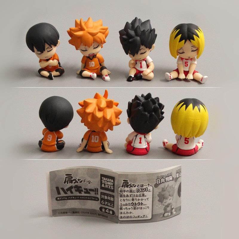 4pcs Anime Haikyuu Figures Bokuto Kotaro Akaashi Keiji Oikawa Tooru Iwaizumi Hajime Action Figures Q Version PVC Figure Playthings