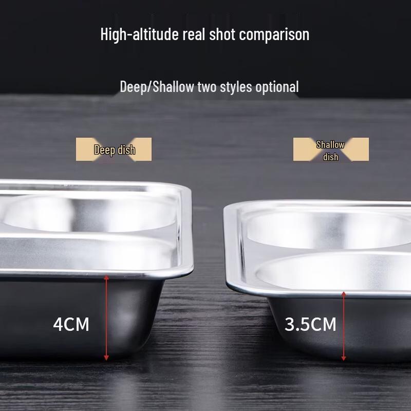 304 Stainless Steel Divided Meal Tray