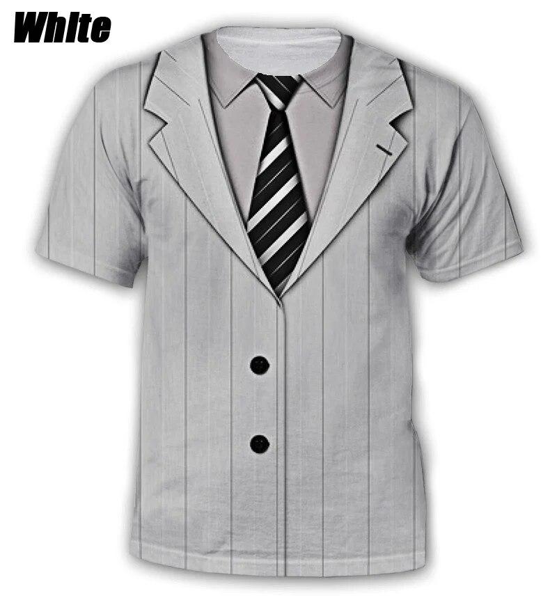 

Summer Men s Fashion Short-sleeved Casual Short-sleeved Personality 3D Printed T-shirt