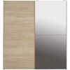 Armoire 2 portes coulissantes avec miroir - Chêne sonoma - L 170,3 x P 61,2 x H 190,5 cm - ULOS
