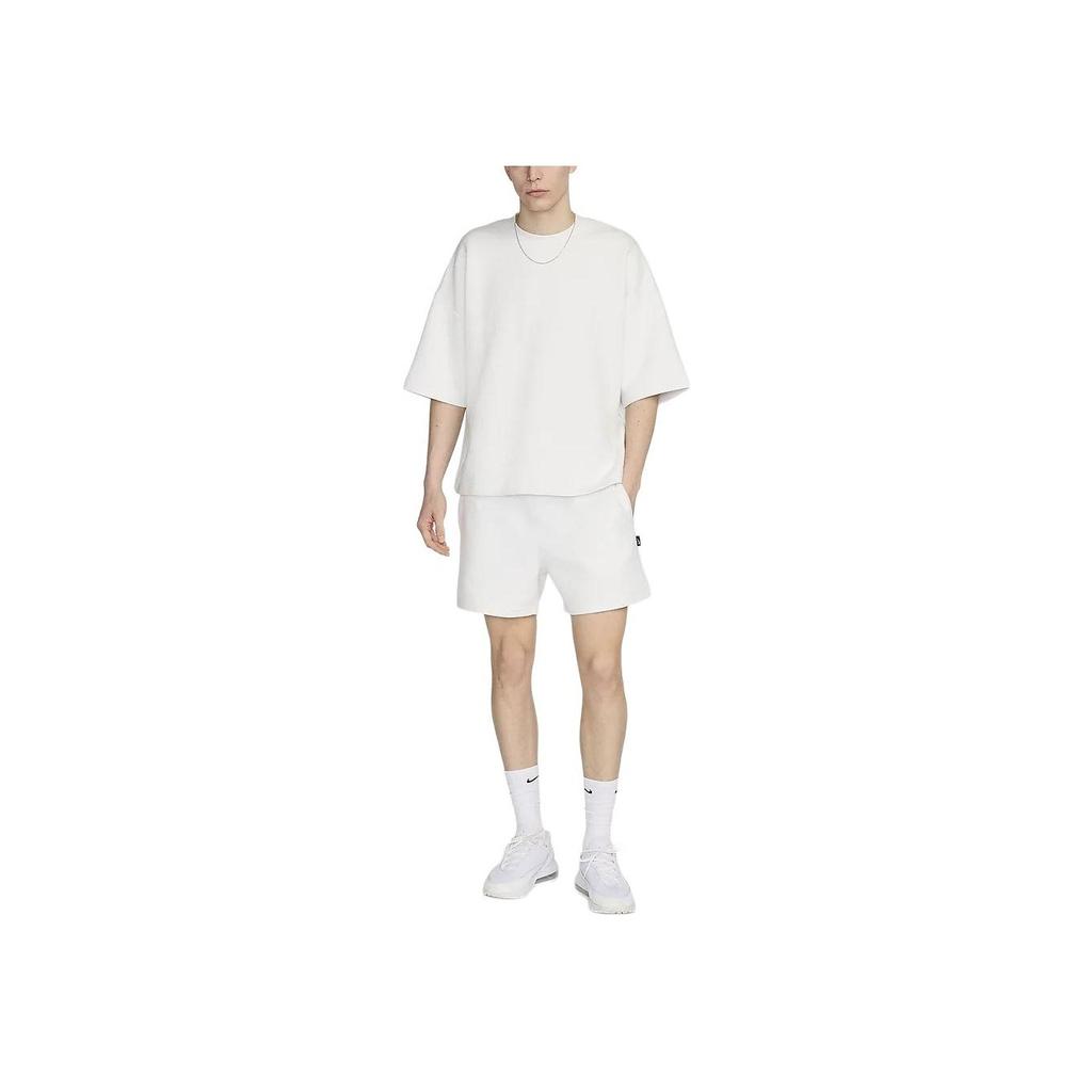 Nike Solid Color Brand Logo Casual Loose Fit Round Neck Short Sleeve Drop Shoulder T-Shirt Men T-Shirt Mountain-White FN2164-121