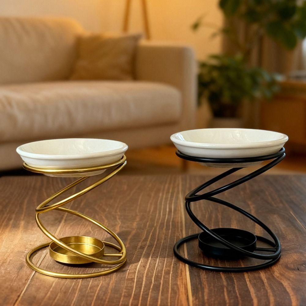 Minimalist Essential Oil Burner Ceramic Bowl Candle Heating Holder Wax Melt Burner  Office