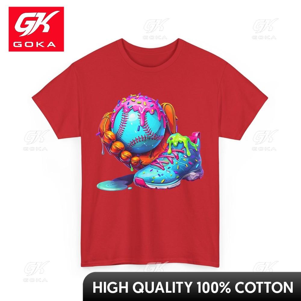 Ice Cream Drip Baseball Stuff Baseball Drip for Boys Graphic TShirt Funny Cute Quirky Tee Trendy Modern Chic TopsTshirt S
