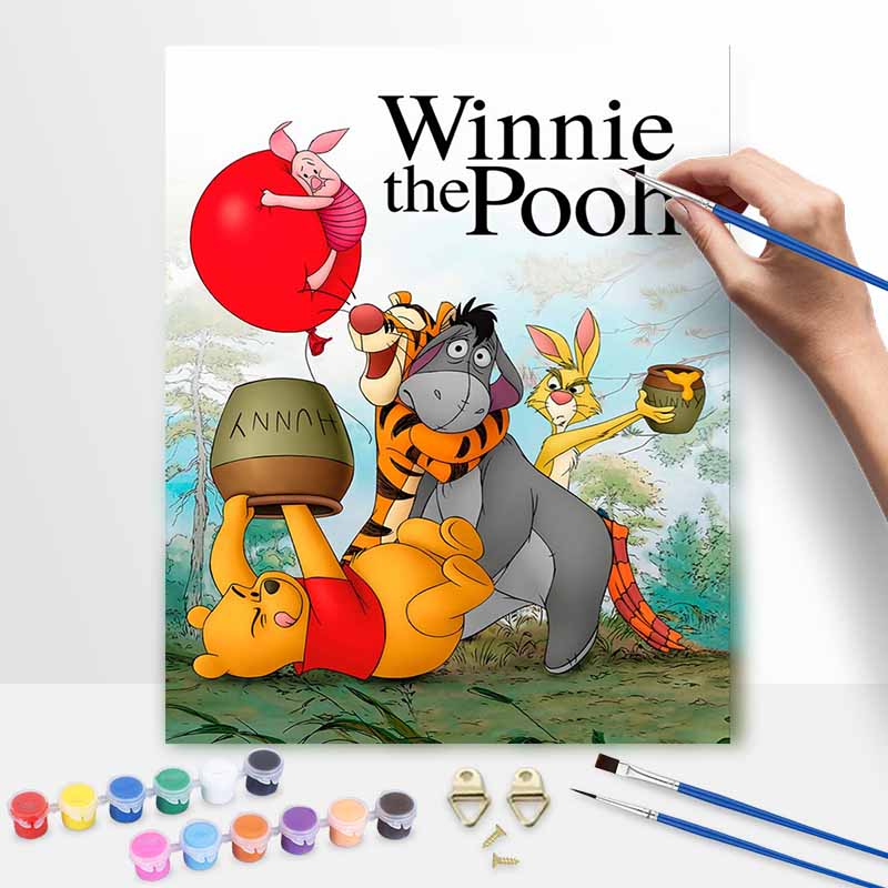 Disney Winnie the Pooh oil painting art set handmade diy gift home decoration