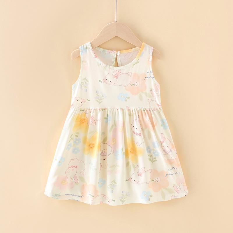 Mädchen Blumen Baumwolle Sommerkleid 2025 - Kleinkind & Baby Trageweste