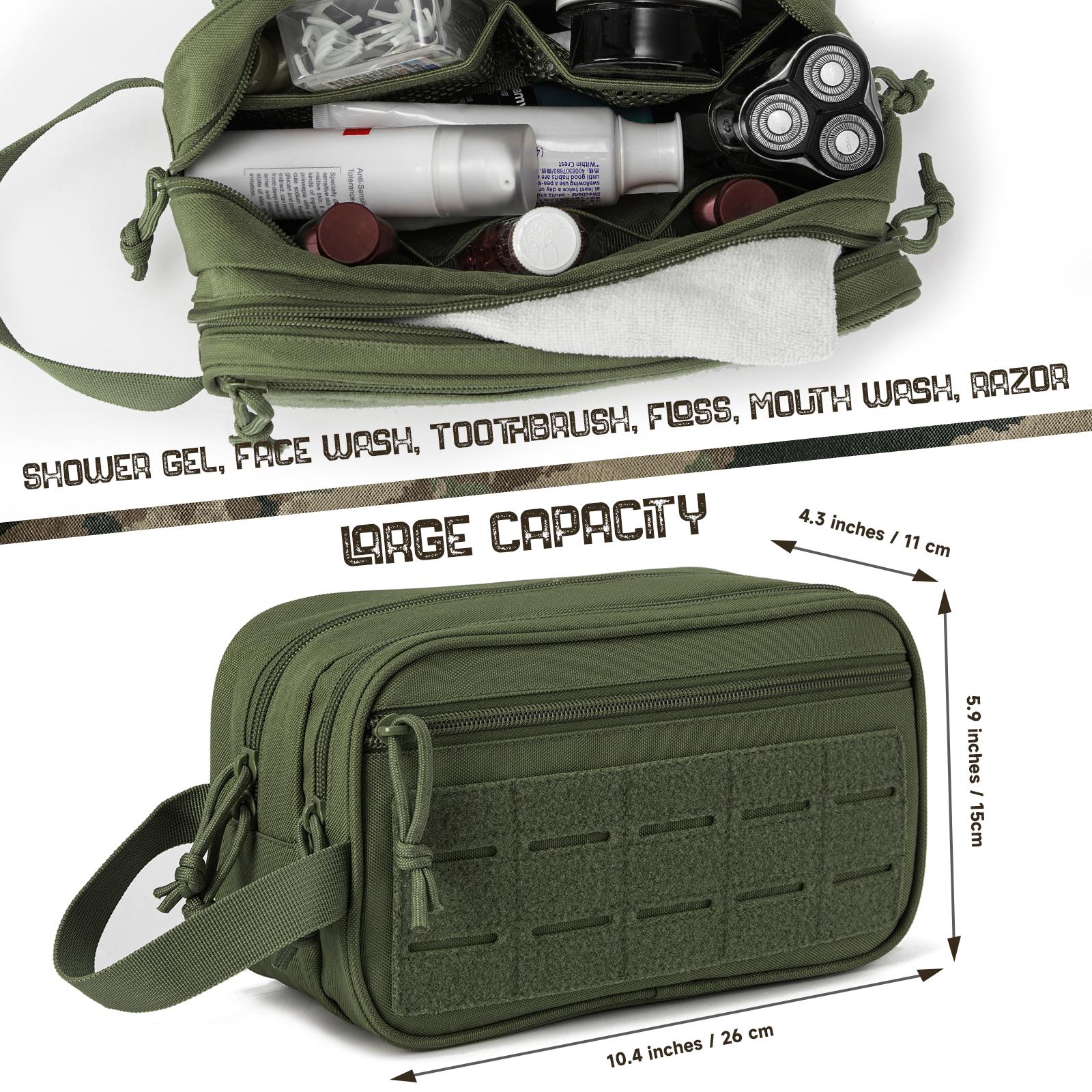 

Tactical Toiletry Bag For Men/women Hygiene Bag Tool Molle Pouches Small Hanging Dopp Kit Travel shower Bags Mens Shaving Kit