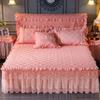 Home Warm Cotton Bed Spreads Thickened King Size Bed Cover Antiskid Bed Cover Lace Bedspreads Queen Size Bed Decoration