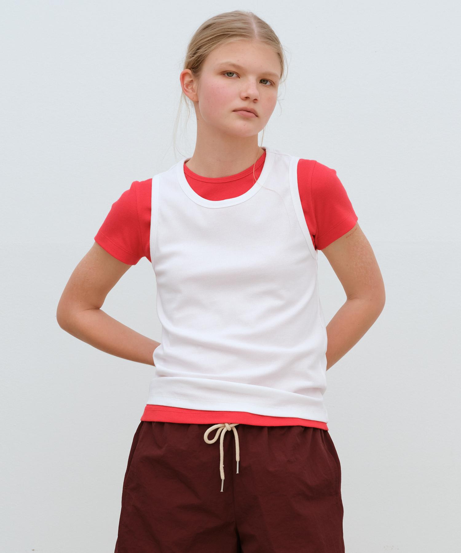 Bensimon Basic Ribbed Sleeveless - White White/00F