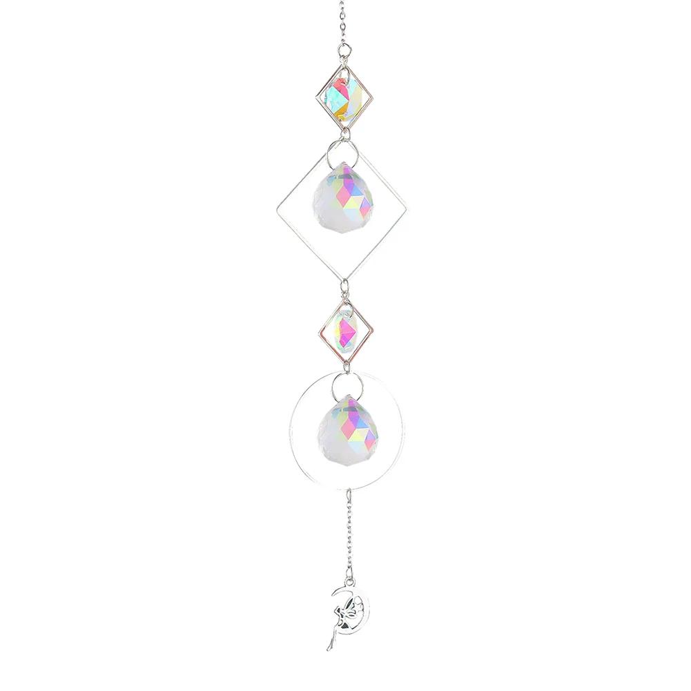 Crystal Wind Chime Wind Chimes Outdoor Ornament Handmade Hanging Suncatcher with AB Coating Home Decor Gifts for Window Car