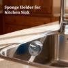 Sponge Drainer For Sink Drain Rack Quick Drying Suction Cup Kitchen Sink Sponge Rack For Cleaning Cloths Scrubber Scouring Pad