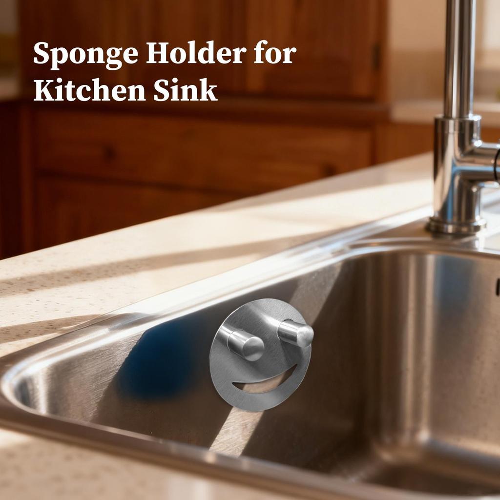 Sponge Drainer For Sink Drain Rack Quick Drying Suction Cup Kitchen Sink Sponge Rack For Cleaning Cloths Scrubber Scouring Pad